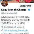 
                        Sexy French Chantal
                     is Female Escorts. | Winnipeg | Manitoba | Canada | escortsaffair.com 