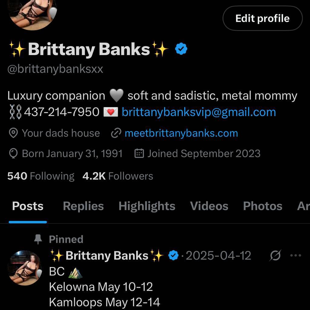 
                        Brittany Banks
                     is Female Escorts. | Kingston | Ontario | Canada | escortsaffair.com 
