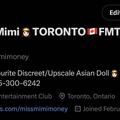
                        Miss Mimi
                     is Female Escorts. | Scarborough | Ontario | Canada | escortsaffair.com 