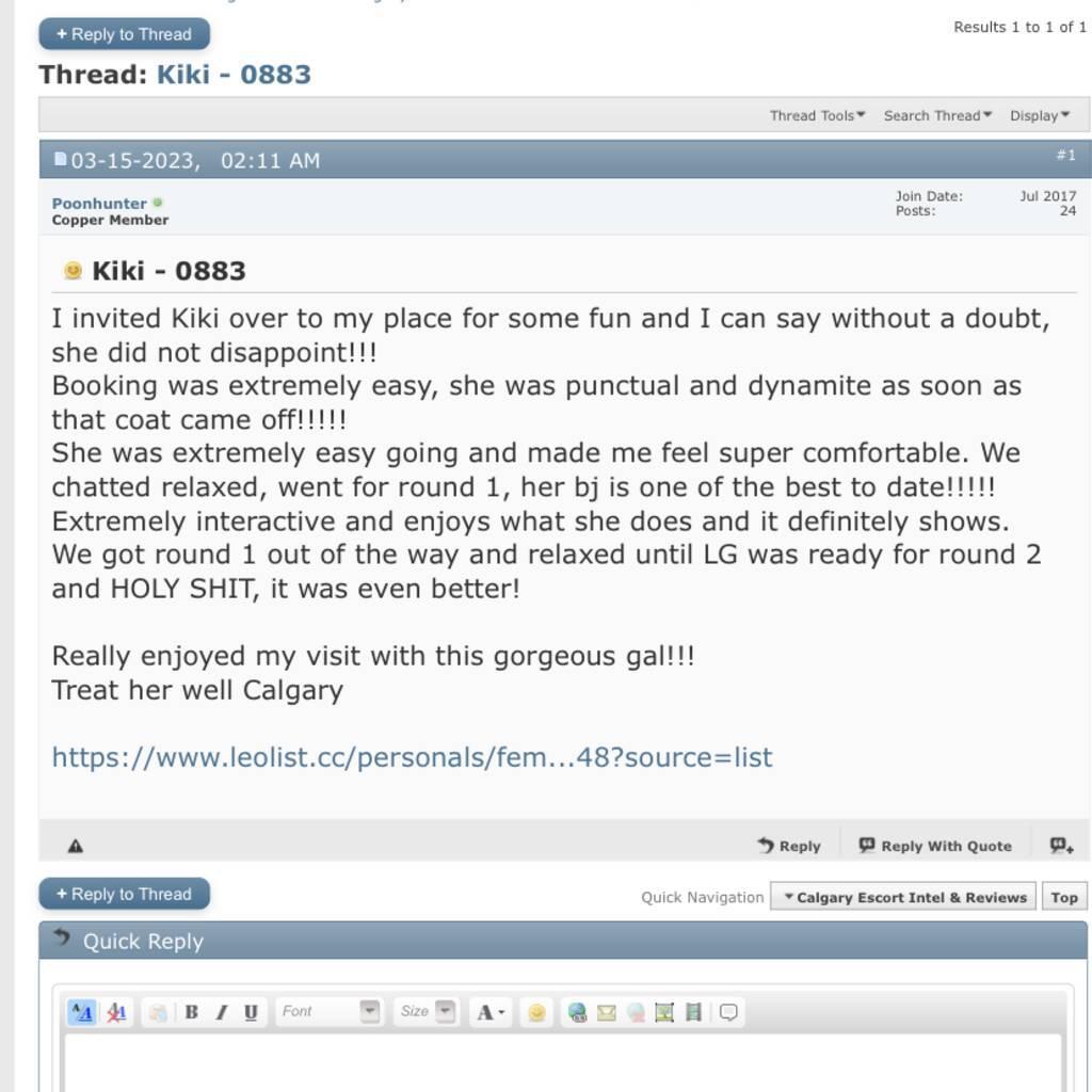 
                        Kiki
                     is Female Escorts. | Calgary | Alberta | Canada | escortsaffair.com 